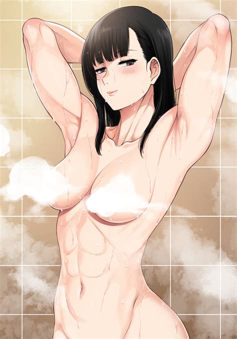 Xter Maki Oze Enen No Shouboutai Shower Highres Tagme 1girl Abs Breasts Censored