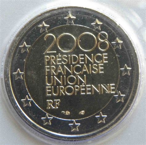 Frankreich 2 Euro Münze Eu Ratspräsidentschaft 2008 Euro Muenzentv