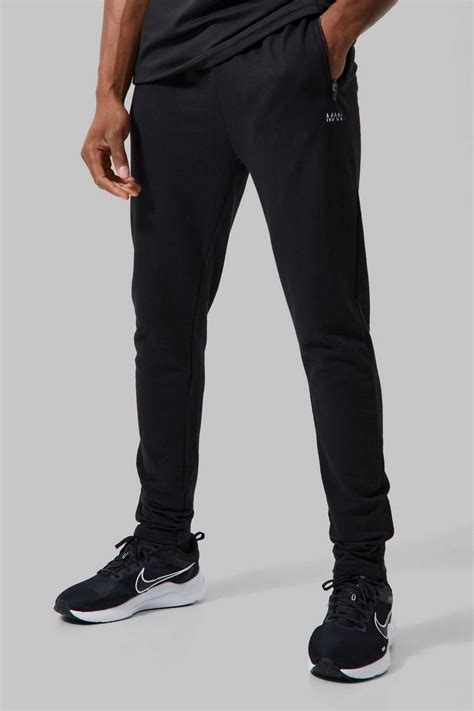 man active gym muscle fit joggers boohoo uk