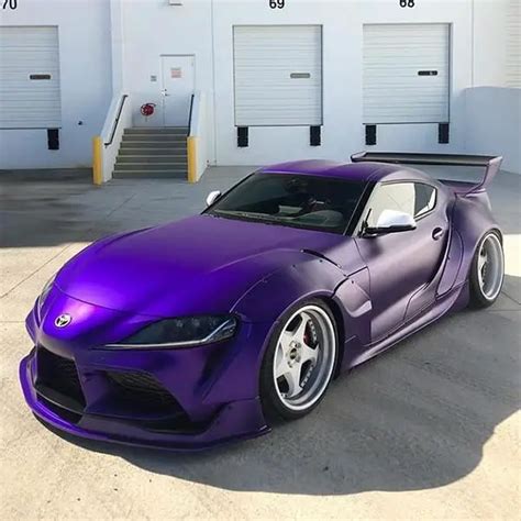 Purple Matt 2020 Pandem Toyota Supra On SkÖl Sk3 Rims