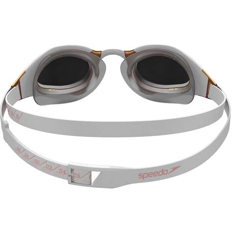 Speedo Fastskin Hyper Elite Mirror Goggles White Oxid Grey Rose Gold