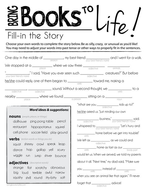 Parts of speech printable worksheets whether your child is writing a fourth grade essay or the next great american novel, understanding speech is important. Free Printable Mad Libs | Free Printable
