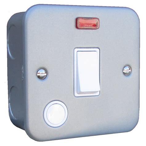 Esr Metal Clad Switch 20a Double Pole Switch Cw Neon And Flex Outlet