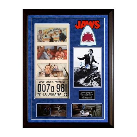 Framed Signed Collage Jaws Signed Horror Memorabilia Touch Of