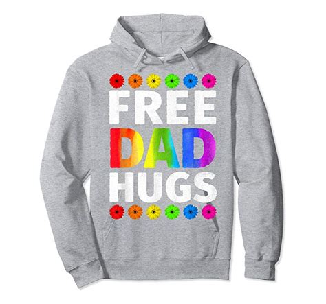 shop free dad hugs lgbt gay pride month rainbow daisy flower t shirt tees design