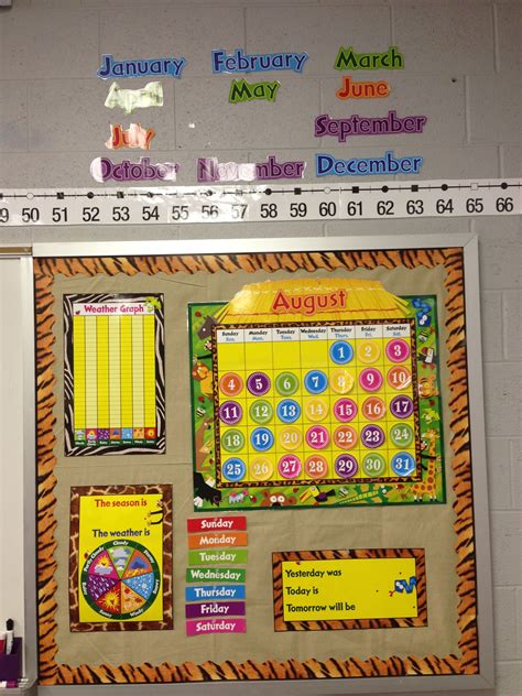 Calendar Bulletin Board Classroom Organization Preschool Homeschool
