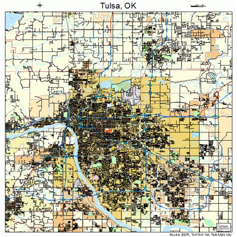 Tulsa Oklahoma Street Map 4075000