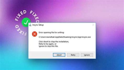 آموزش رفع خطای Error Opening File For Writing در ویندوز تصویری بیا