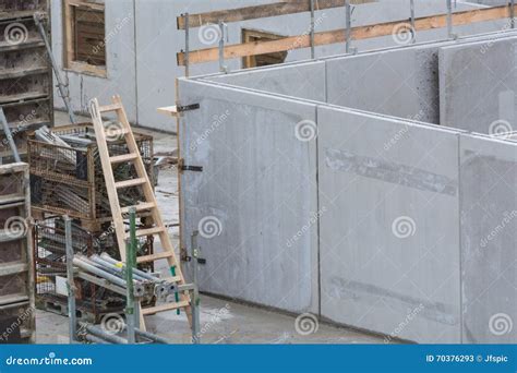Building Construction With Concrete Walls Stock Image Image Of