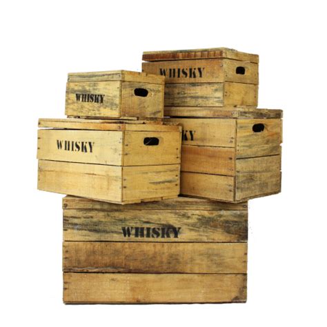 Wooden whisky crates - Corsa Deco webshop for wooden crates & tables!