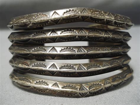 Early 1900s Vintage Navajo Sterling Silver Native American Bracelet O