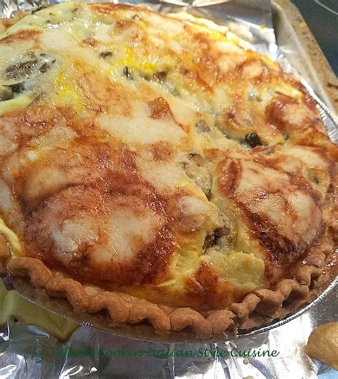 Mushroom Zucchini Quiche Whats Cookin Italian Style Cuisine