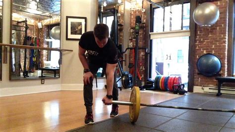 If the bar starts over your forefoot it will. Meadows Row: Single Arm Bent Over Barbell Row Variation ...