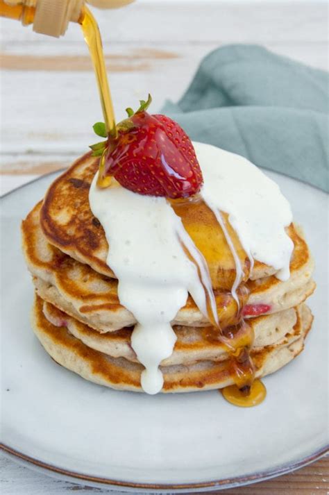 Vegan Strawberry Pancakes Recipe Elephantastic Vegan