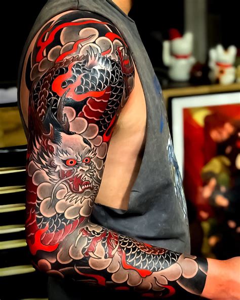 Yakuza Dragon Tattoo Sleeve Urusan Sekolah