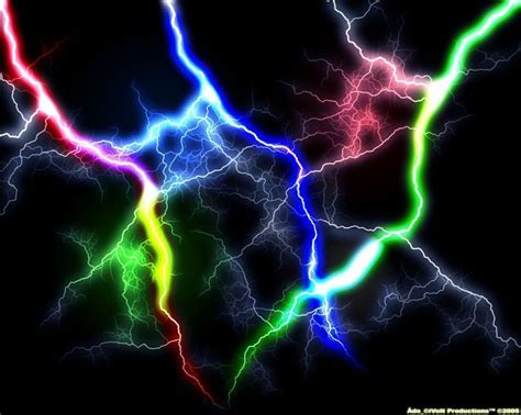 Animated Lightning Desktop Background Neon Colorful Wallpaper