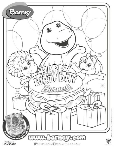 24 Best Images About Barney Coloring Pages On Pinterest