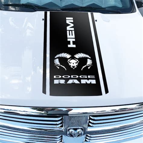 Dodge Ram 1500 2500 3500 Truck Hood Stripe Decal Vinyl Sticker Graphic