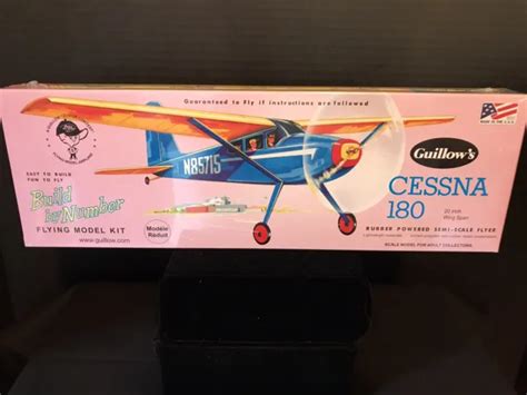 Guillows 601 Cessna 180 Balsa Build By Number Flying Model Kit Nib 20