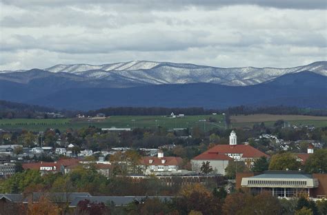 The Snow On The Allegheny Mountains As Seen From East Campus Jmu