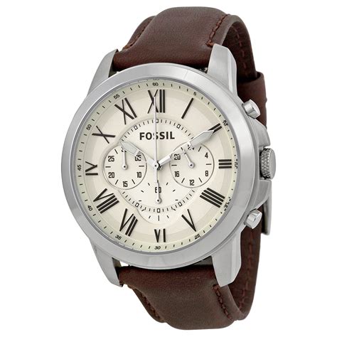 Men's machine stainless steel quartz chronograph watch. Fossil FS4735IE Grant Mens Chronograph Quartz Watch