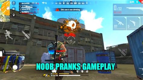 Noob Prank Gameplay In Free Fire Free Fire Noob Prank In