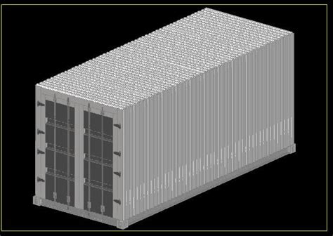 Container 20 Feet 3d Dwg Model For Autocad Designs Cad
