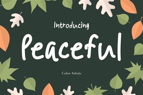 Peaceful Font By Color Artist · Creative Fabrica