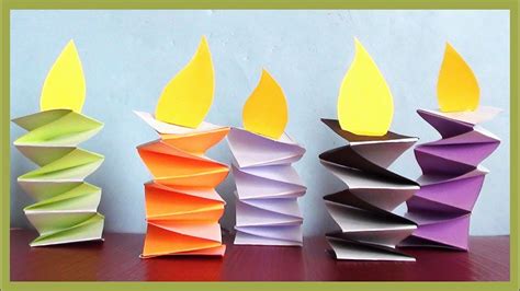 Diy Paper Candles Simple And Easy Paper Crafts For