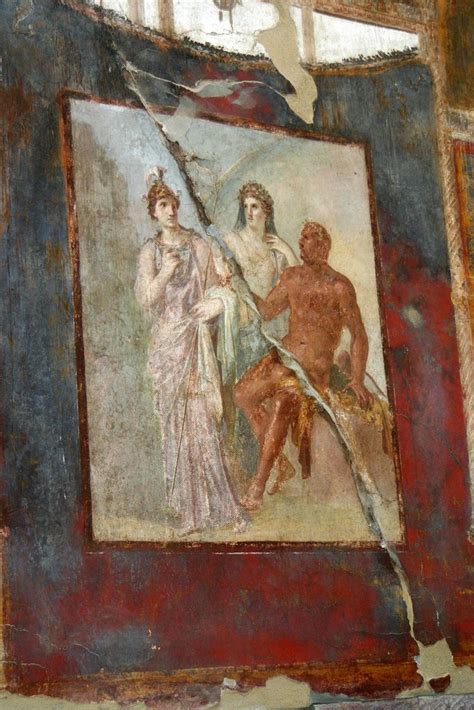 Herculaneum Ercolano Fresco From Underneath Vulcano Ashes Ancient