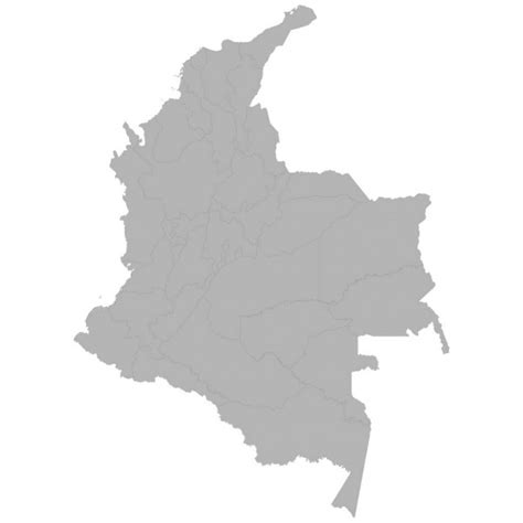 Mapa De Colombia Con Sus Regiones A Blanco Y Negro Colombiano Mapa