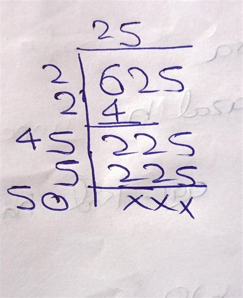 How To Find The Square Root Of 625 By Division Method