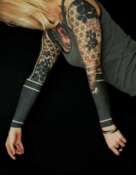 Top Most Popular Tattoos Black Ink Tribal Sleeve Tattoos For Girls