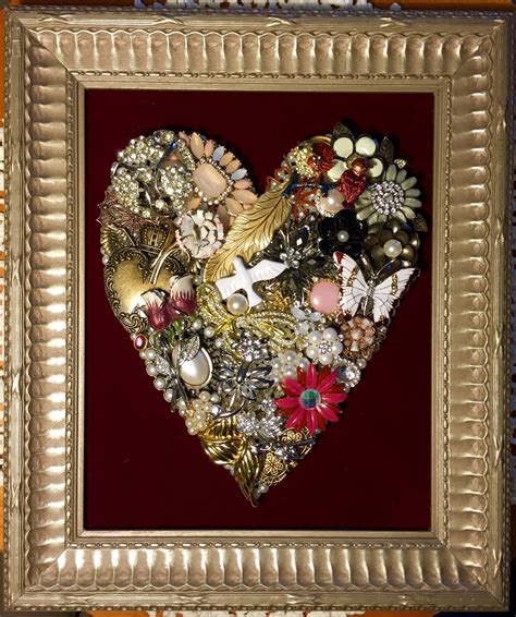 Beautiful Vintage Jewelry Framed Art By Upcycledassemblage On Etsy