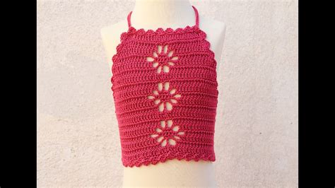 Crochet Top Halter Very Easy Youtube