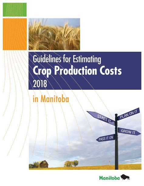 Pdf Guidelines For Estimating Crop Production Costs · Estimate The