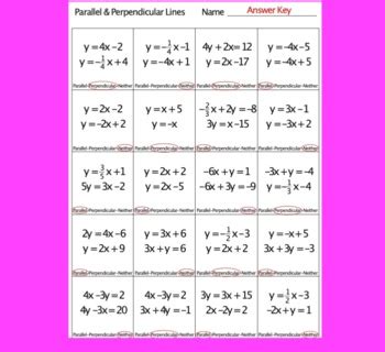 Same side interior and same. Parallel and Perpendicular Lines Worksheet by Kevin Wilda ...