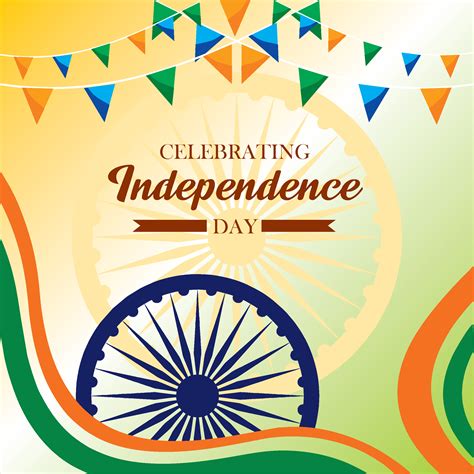 Vector Illustration Of India Independence Day 15th August Design