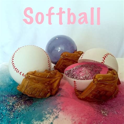 3 Softballs Gender Reveal Combo Blue Pink And Practice Ball