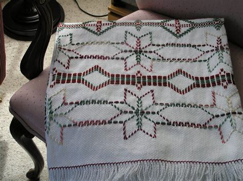 White Swedish Weave Blanket Or Tablecloth Etsy Swedish Weaving