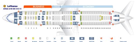 Seat Map Airbus A340 300 Lufthansa Best Seats In Plane