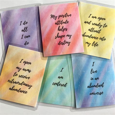 90 Printable Positive Affirmation Cards Digital Chakra Rainbow