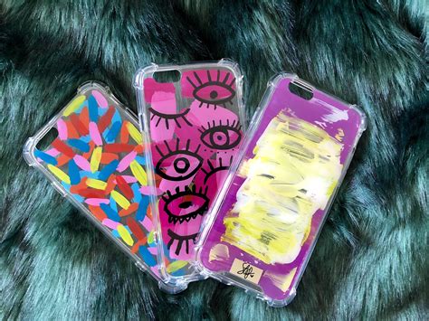 Cases Para Iphone Pintadas A Mano Instagram Y Fb Stefcrearte Diseños De Fundas Fundas De
