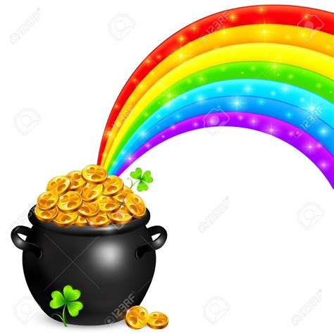 Rainbow And Pot Of Gold Clipart Free Download On Clipartmag