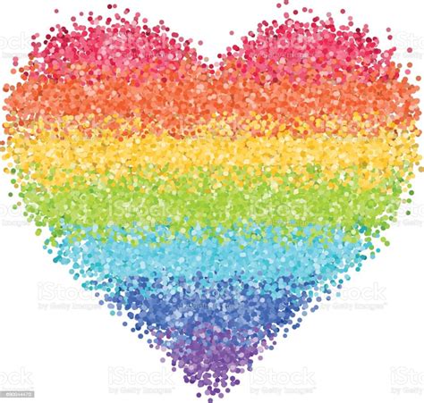 Glitter Rainbow Heart Stock Illustration Download Image Now Art
