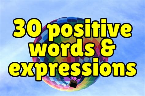 30 Positive Words And Expressions In American English Espresso English