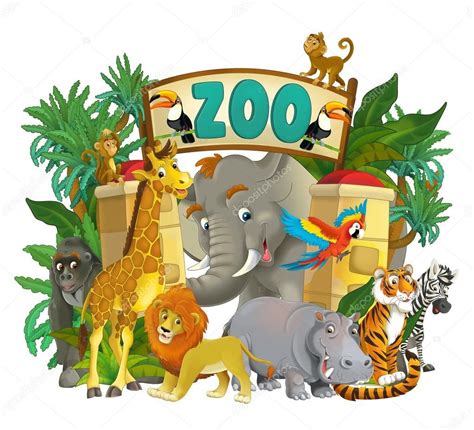 Cartoon Zoo Illustration For The Children — Stock Photo Cartoon