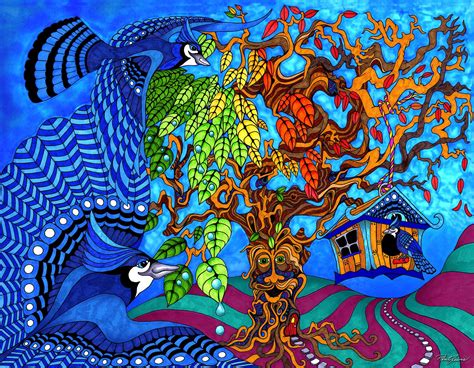 The Birdhouse Phil Lewis Art Psychedelic Art Colorful Art Art