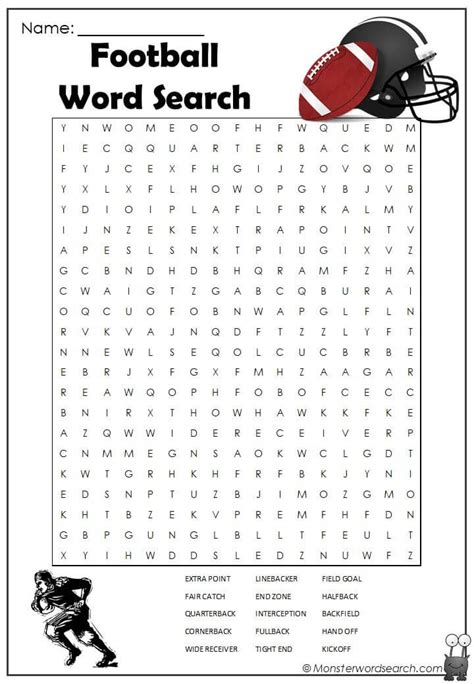 Football Word Search Football Word Search Word Puzzles For Kids