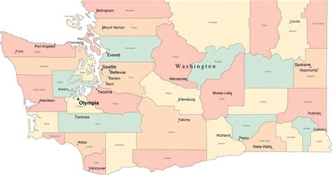 Map Of The State Of Washington State London Top Attractions Map